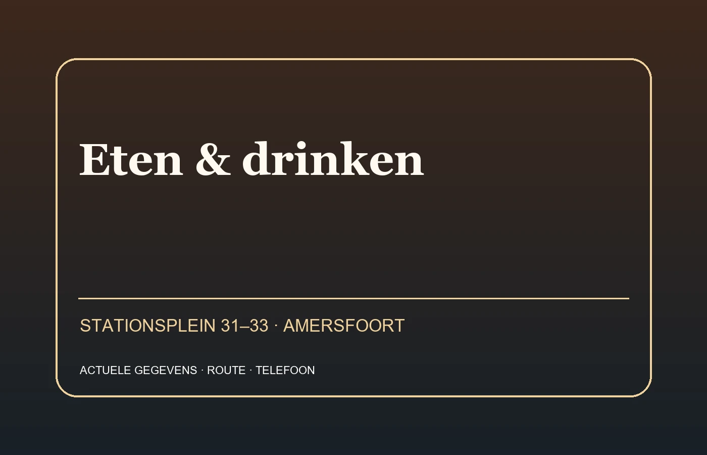 Informatiekaart van De Wagenmeester Amersfoort