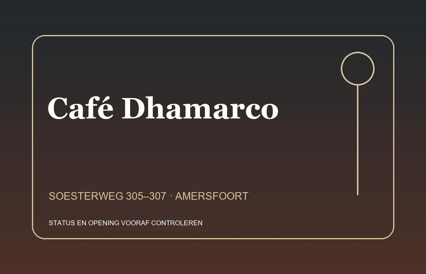 Locatieprofiel Café Dhamarco