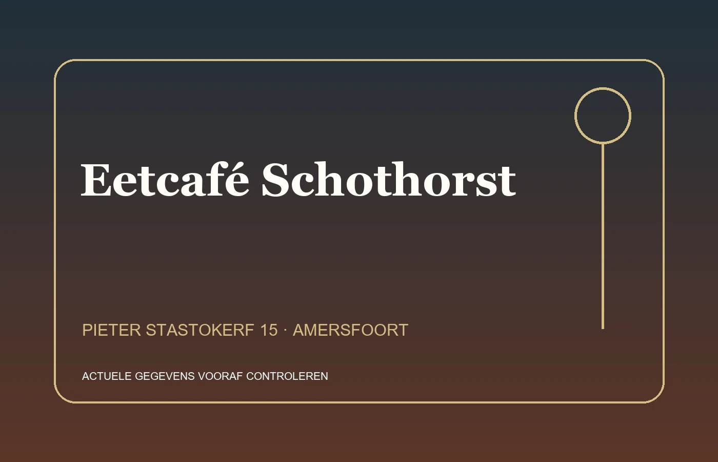 Locatieprofiel Eetcafé Schothorst
