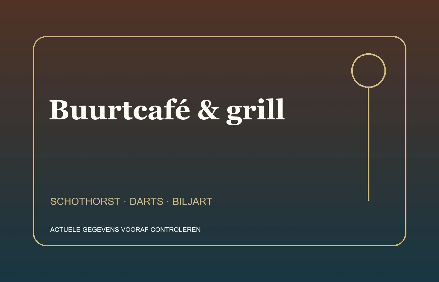 Feitelijke informatiekaart voor Eetcafé Schothorst