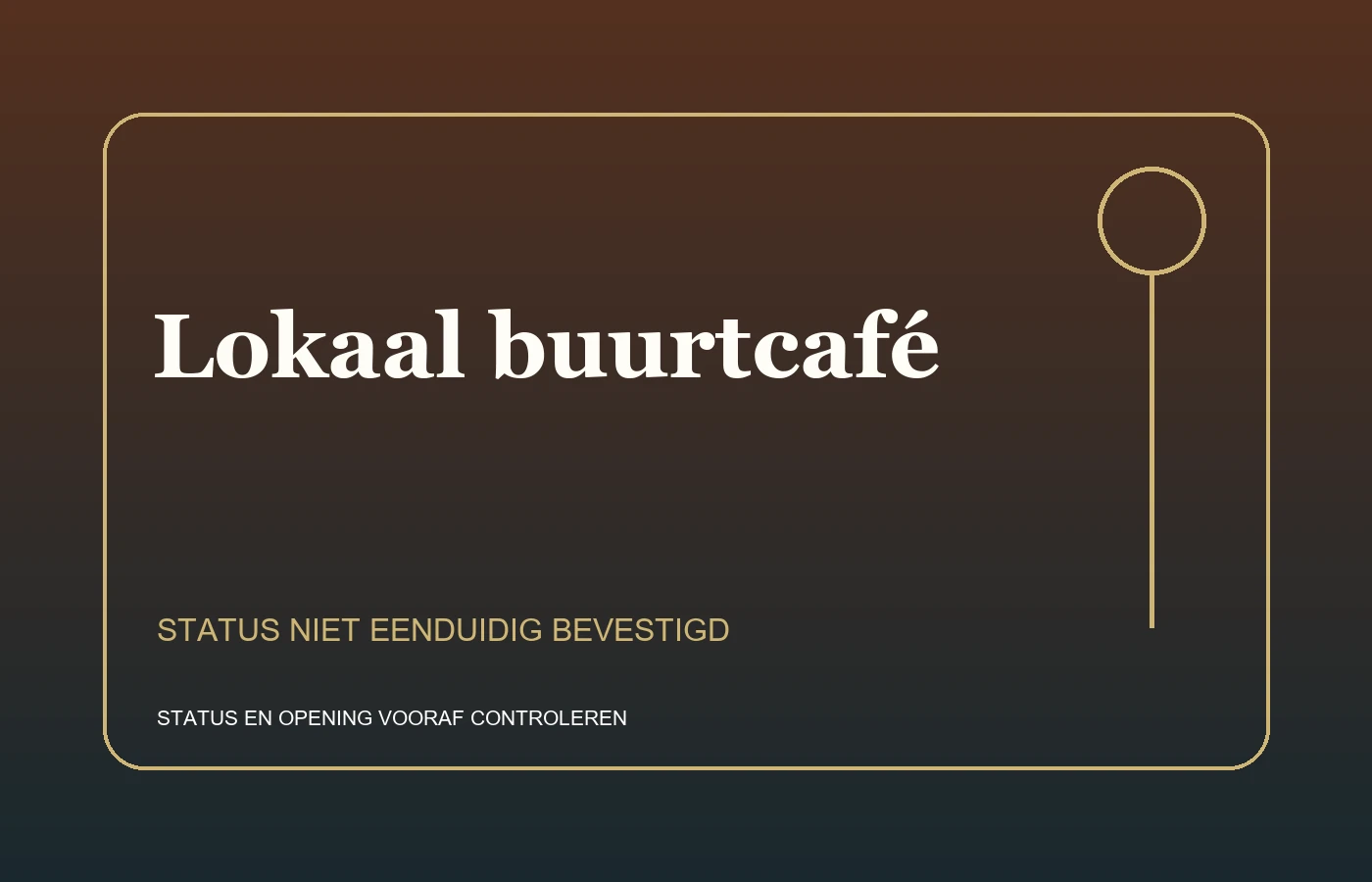 Feitelijke statuskaart voor Café Eldorado