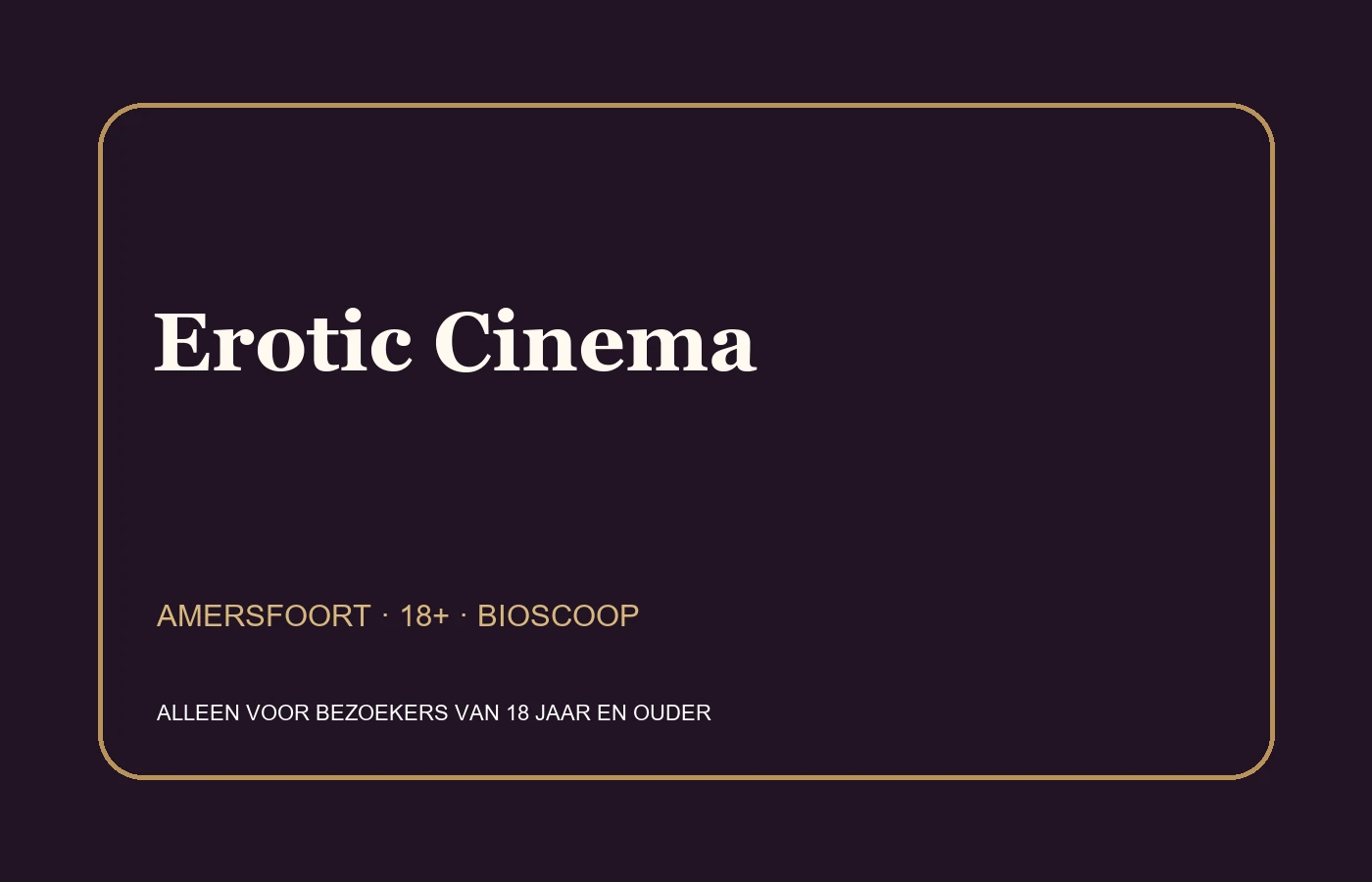 Erotic Cinema Amersfoort 18+