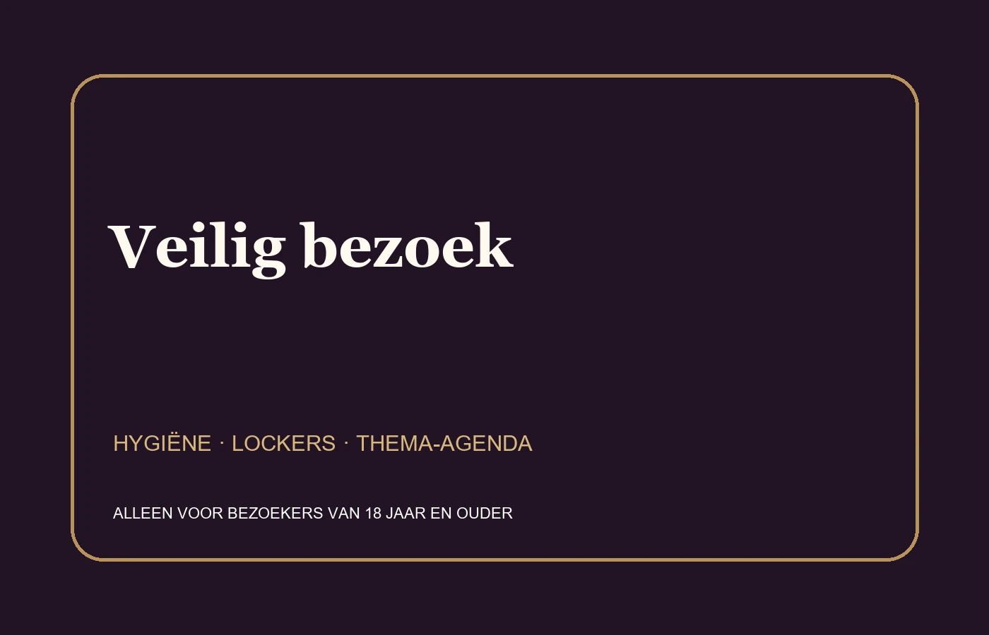 Neutrale 18+-informatiekaart Erotic Cinema Amersfoort