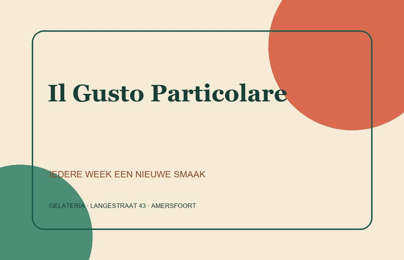 Iedere week een nieuwe smaak