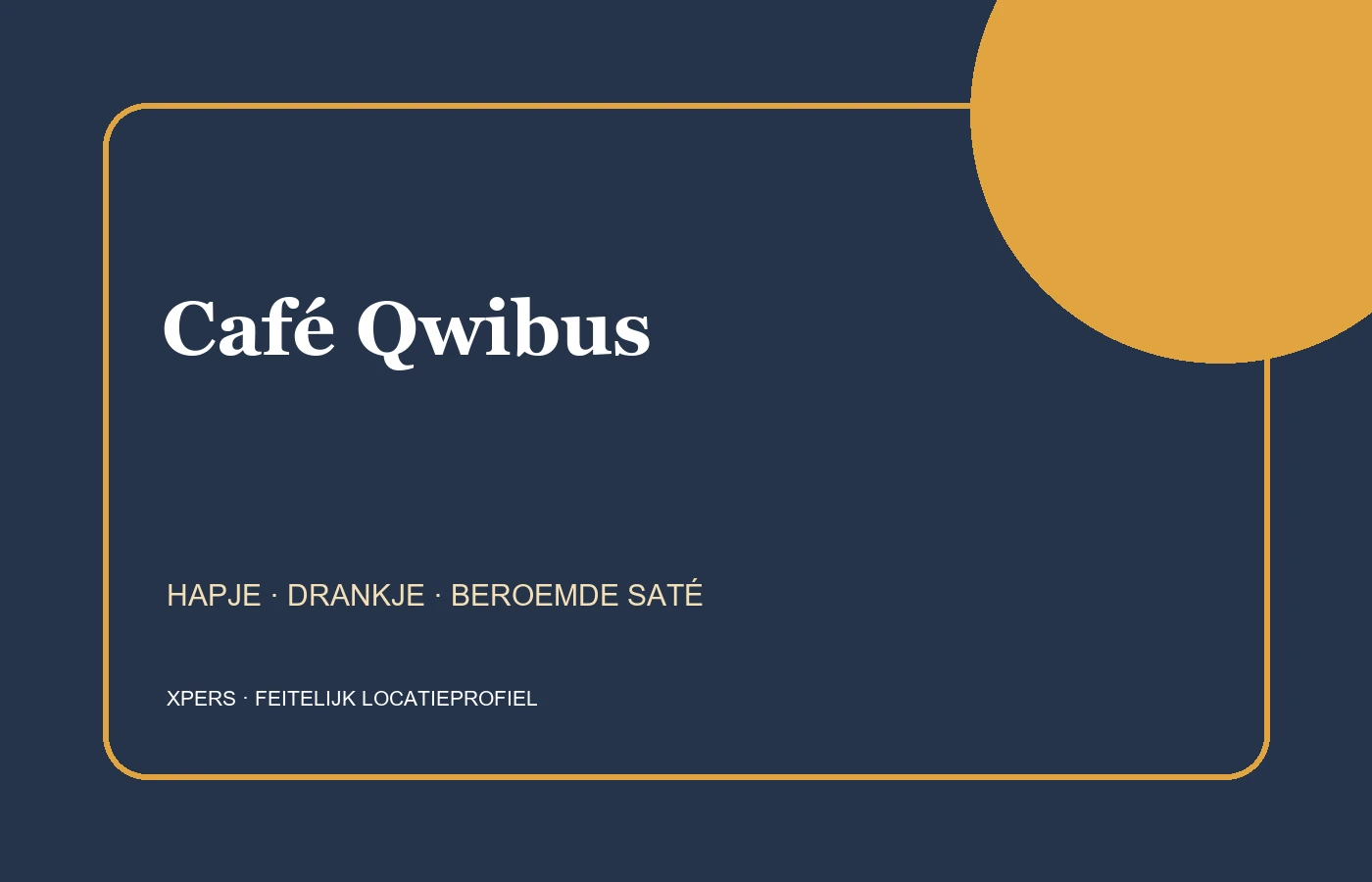 Feitelijk profiel Café Qwibus