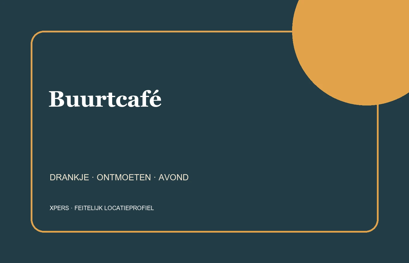 Feitelijke profielkaart Café Happyness