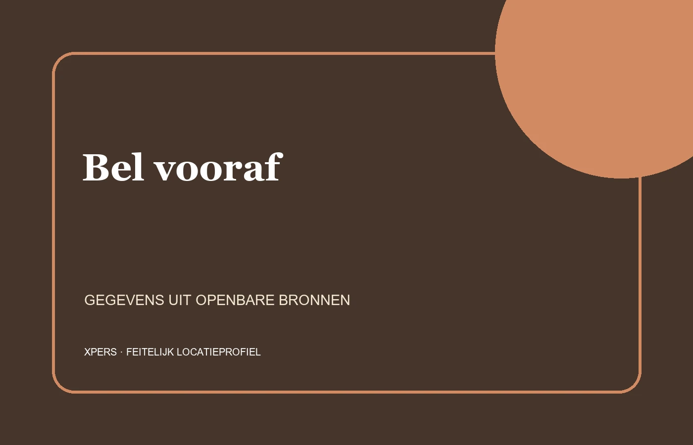 Controleer actuele gegevens vooraf