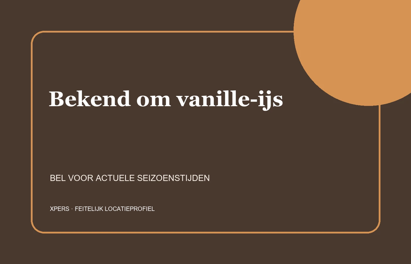 Bekend om vanille-ijs