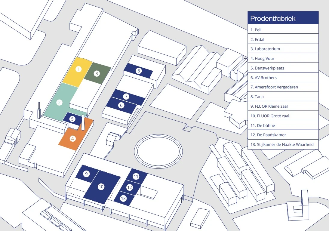 Plattegrond van de ruimtes