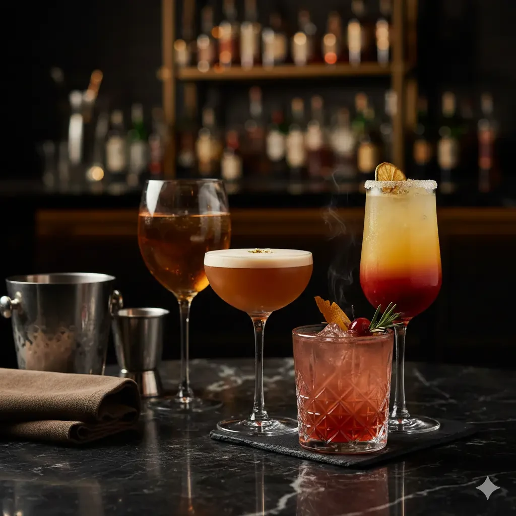 Cocktails aan de bar