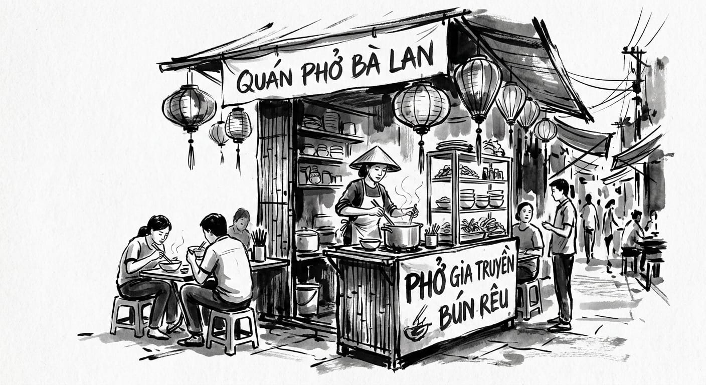 Shared dining bij Ninh Binh