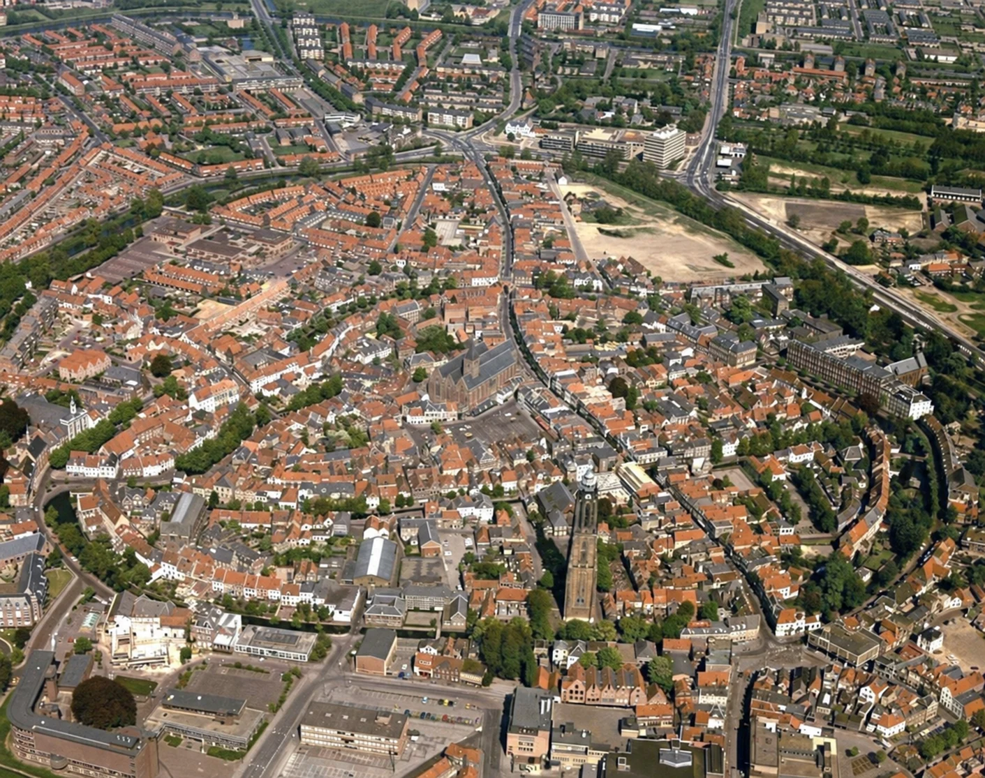 Historische foto van Luchtfoto's in Amersfoort