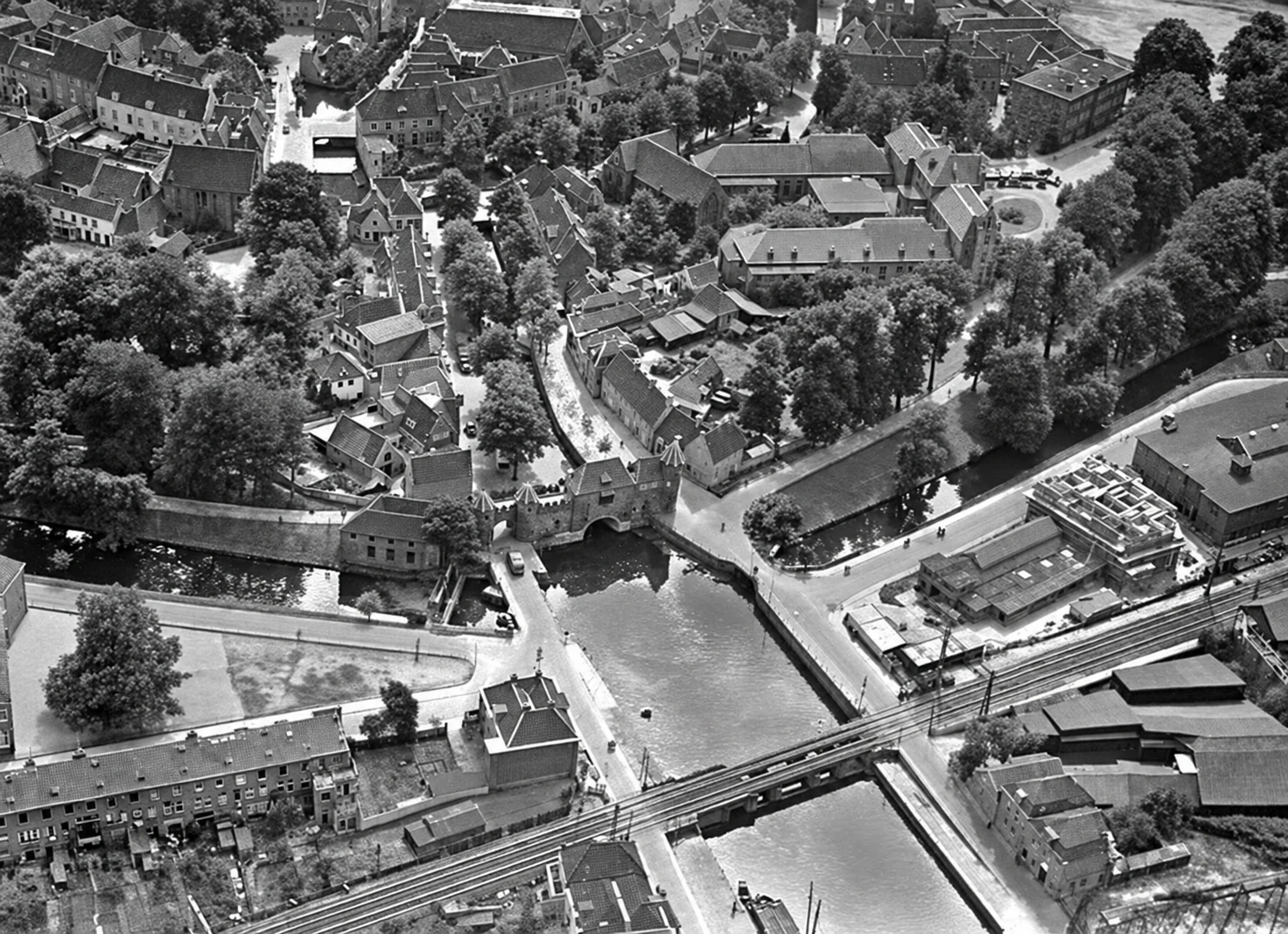 Historische foto van Luchtfoto's in Amersfoort