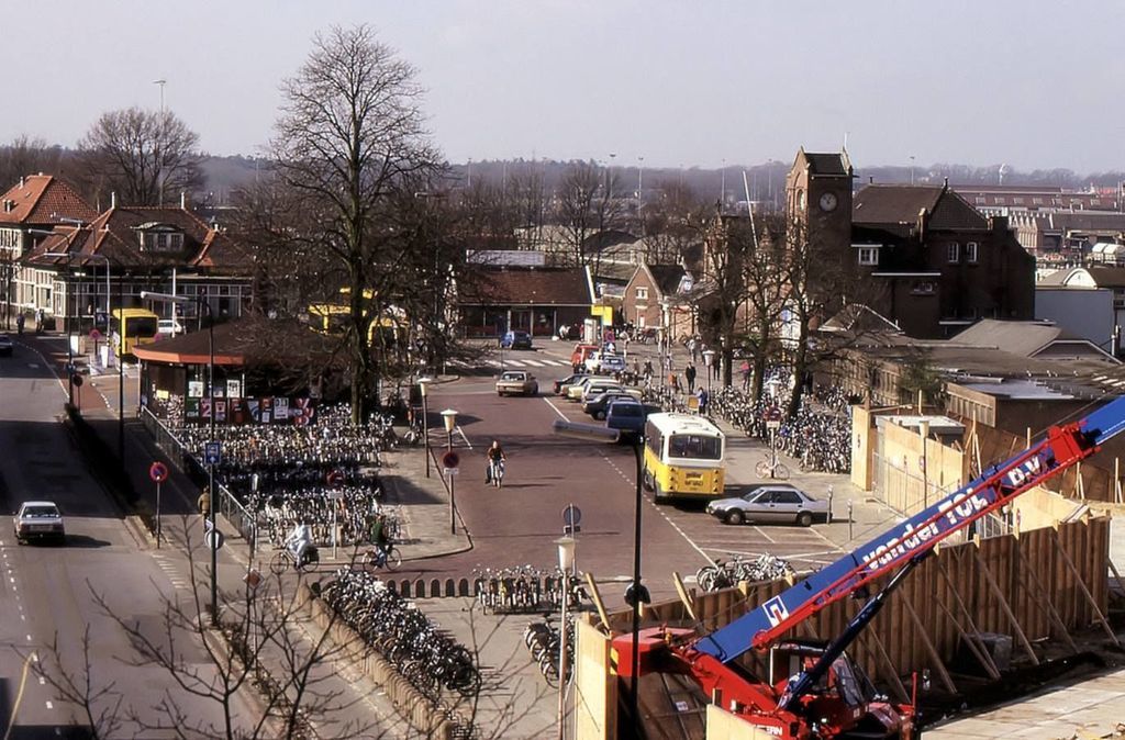 Historische foto van Stationsplein in Amersfoort