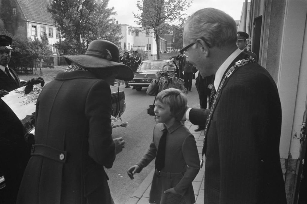 Historische foto van Koninklijk bezoek in Amersfoort