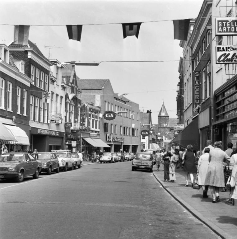 Historische foto van Langestraat in Amersfoort
