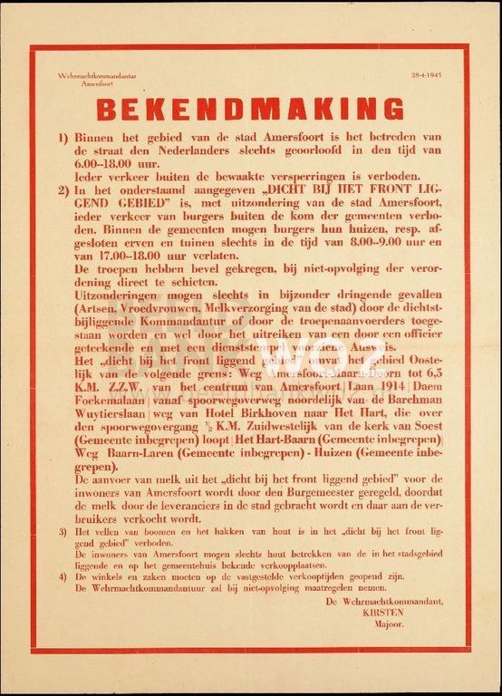 Historische foto van Tweede Wereldoorlog in Amersfoort