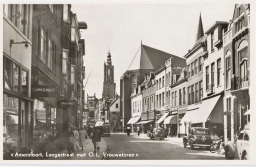 Historische foto van Langestraat in Amersfoort