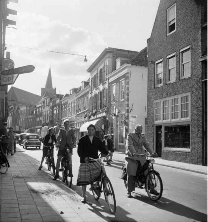 Historische foto van Langestraat in Amersfoort