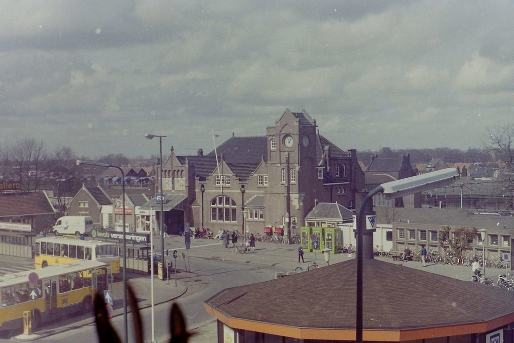 Historische foto van Stationsplein in Amersfoort