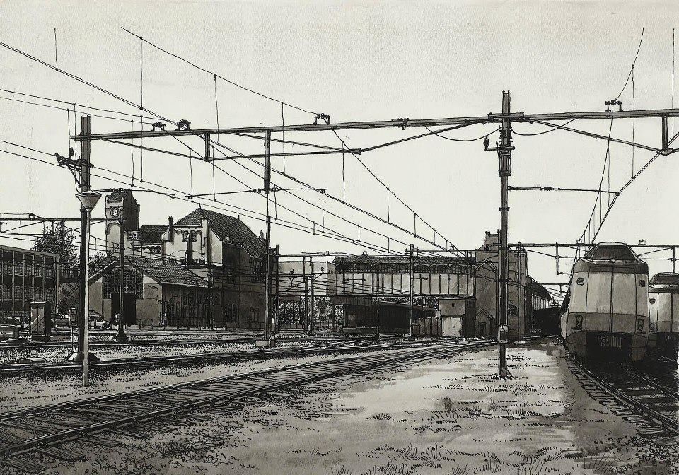 Historische foto van Station in Amersfoort