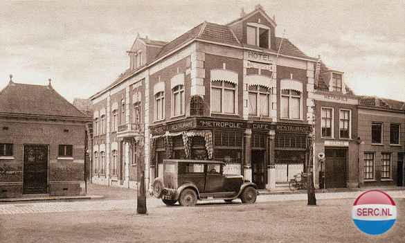 Gorinchem: Het Melkpad met 'Hotel Metropole' omstreeks 1932