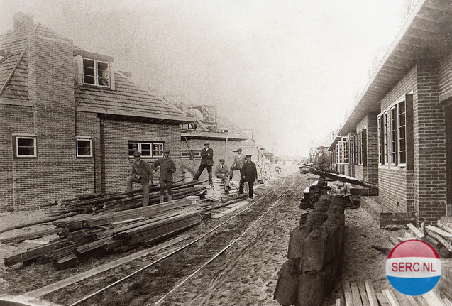 Gorinchem: De Merwedestraat in aanbouw omstreeks 1930