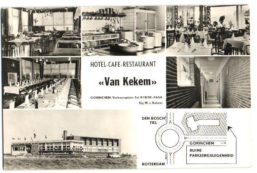 Het restaurant van Van Kekem aan de Rotonde in de jaren 60