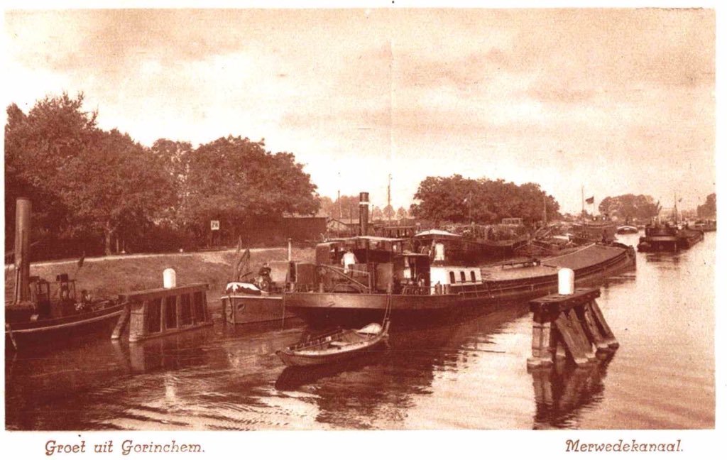 Het Merwedekanaal in Gorinchem omstreeks 1937