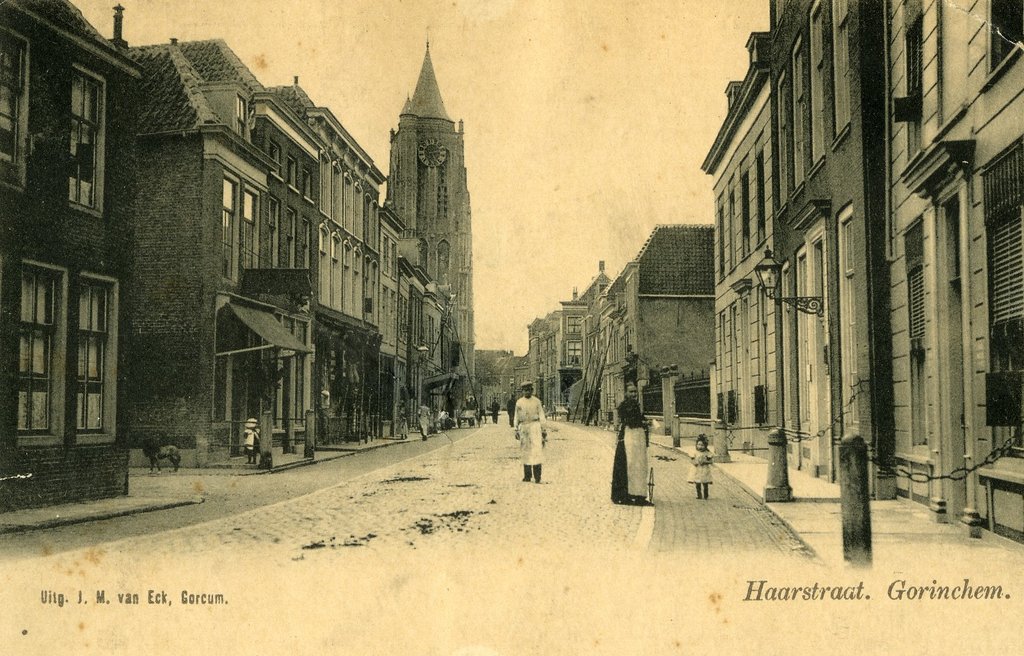 Gorinchem. De Haarstraat omstreeks 1899