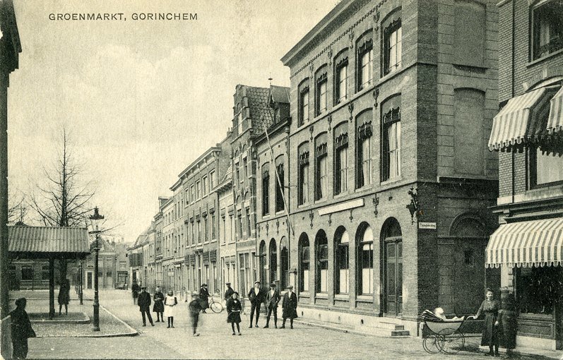 Gorinchem. De Groenmarkt omstreeks 1917