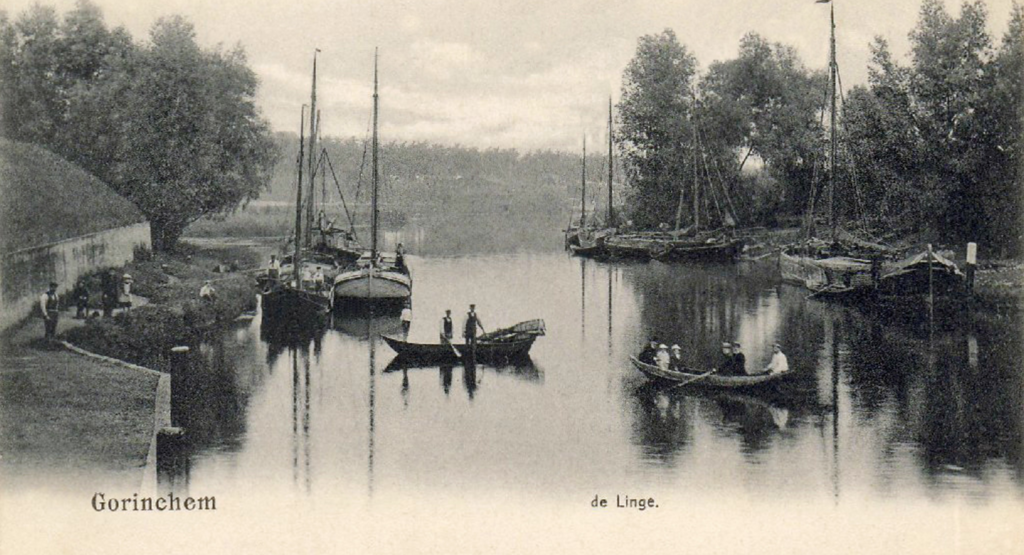 Het begin van de Linge bij de sluis in Gorinchem in 1897