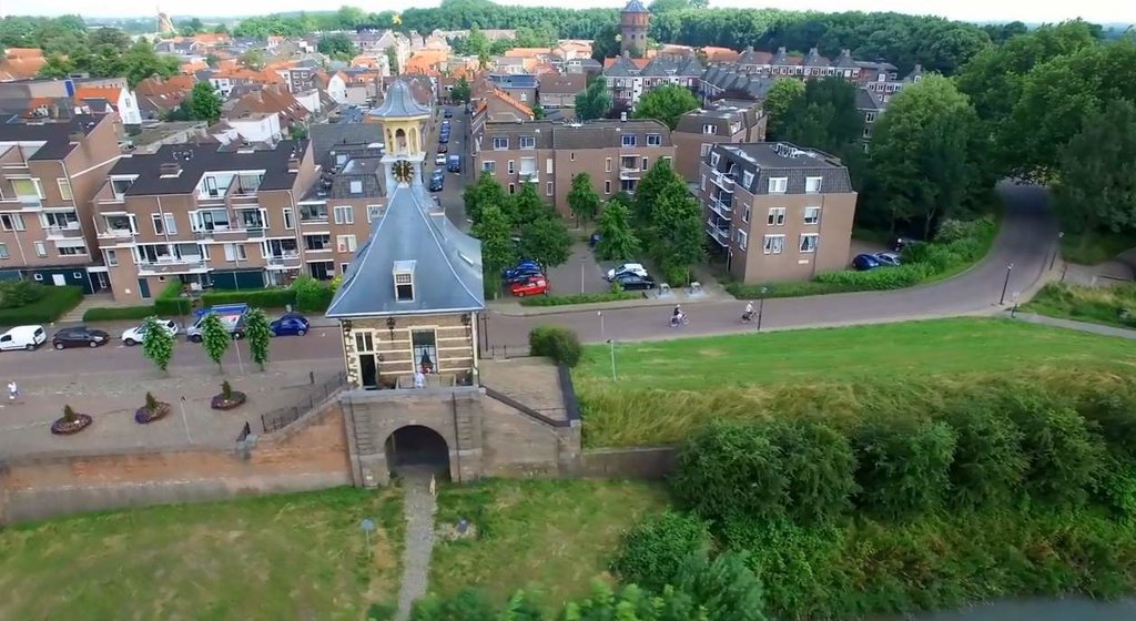 Gorinchem gezien vanuit de lucht in 2016