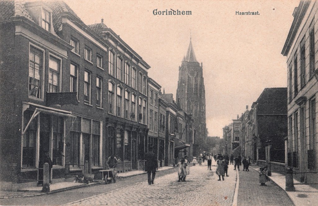 de Haarstraat in Gorinchem omstreeks 1905