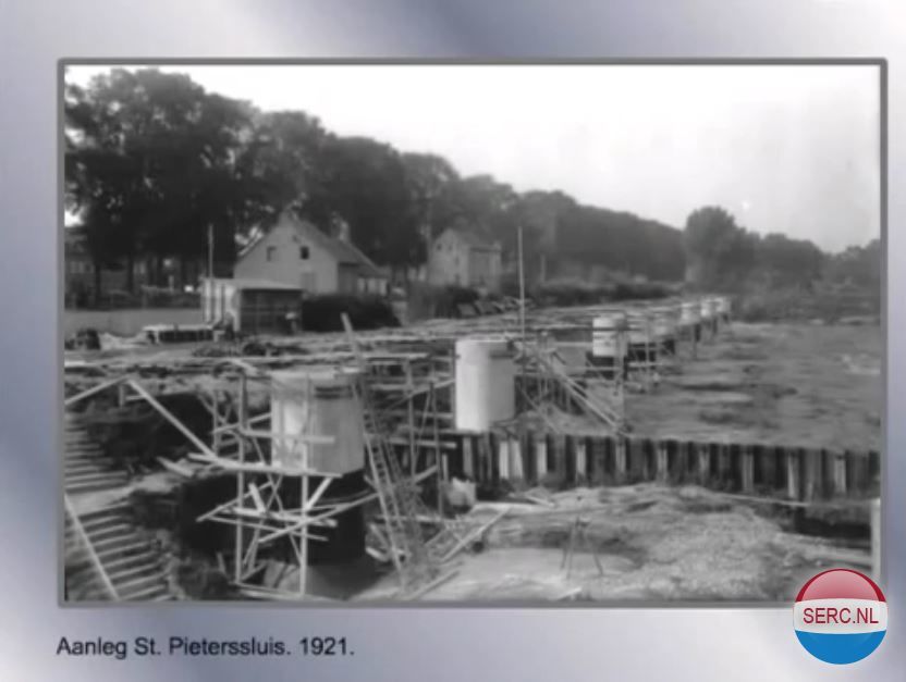 Maastricht: De bouw van de St. Pietersluis omstreeks 1921