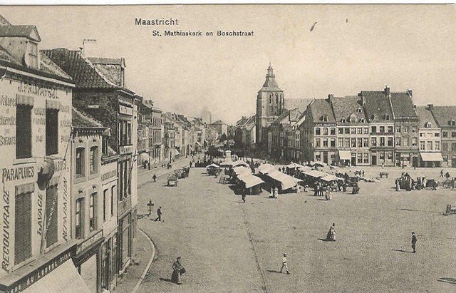 De Boschstraat in Maastricht omstreeks 1916