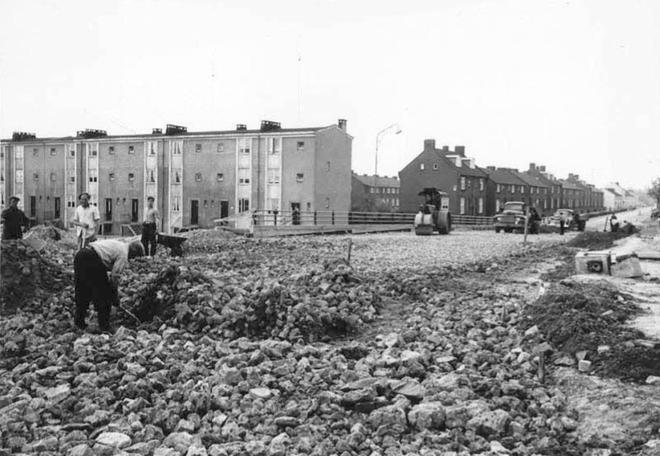 Viaductweg met zicht op de Meerssenerweg 1959