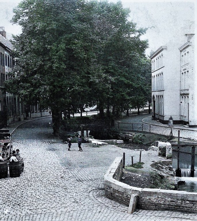 Straatbeeld Maastricht omstreeks 1900