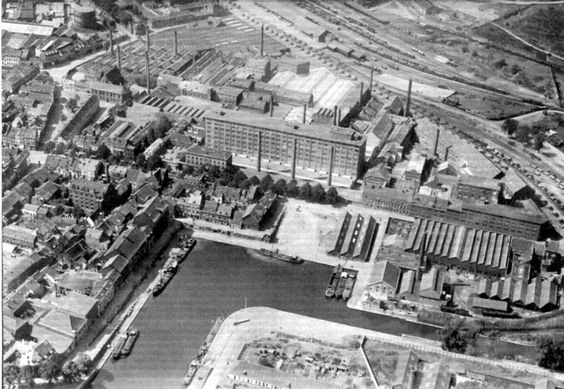 Luchtfoto omgeving van de Sphinx Maastricht jaren 20