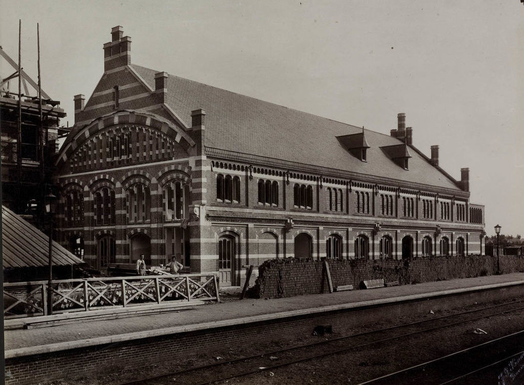 Nijmegen: Station Nijmegen in aanbouw (1892)