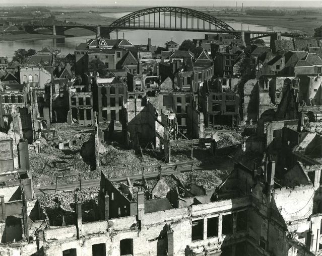 Nijmegen tijdens de Tweede Wereldoorlog met zware schade