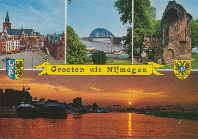 Een sortering van ansichtkaarten van en over de stad Nijmegen