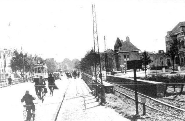 De St.Annstraat, gezien in de richting van de Groenestraat omsytreeks 1936